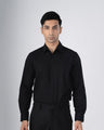 Easy Iron Textured Shirt In Black