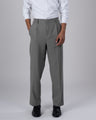 Soft Iron Flexi Pinstriped Relaxed Pants In Grey