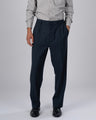 Soft Iron Flexi Pinstriped Relaxed Pants In Blue