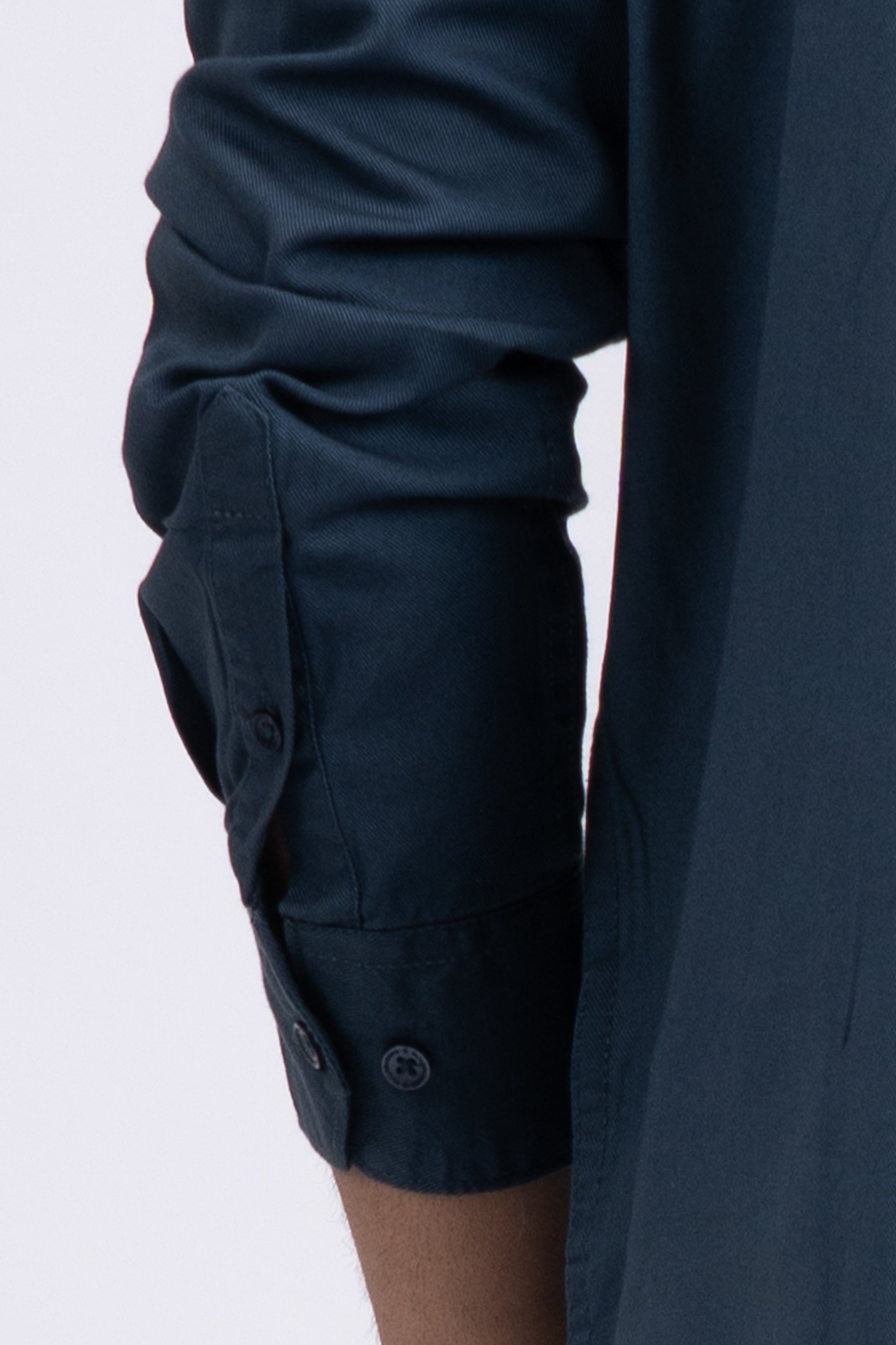Classic Cotton Cargo Shirt In Stone Blue