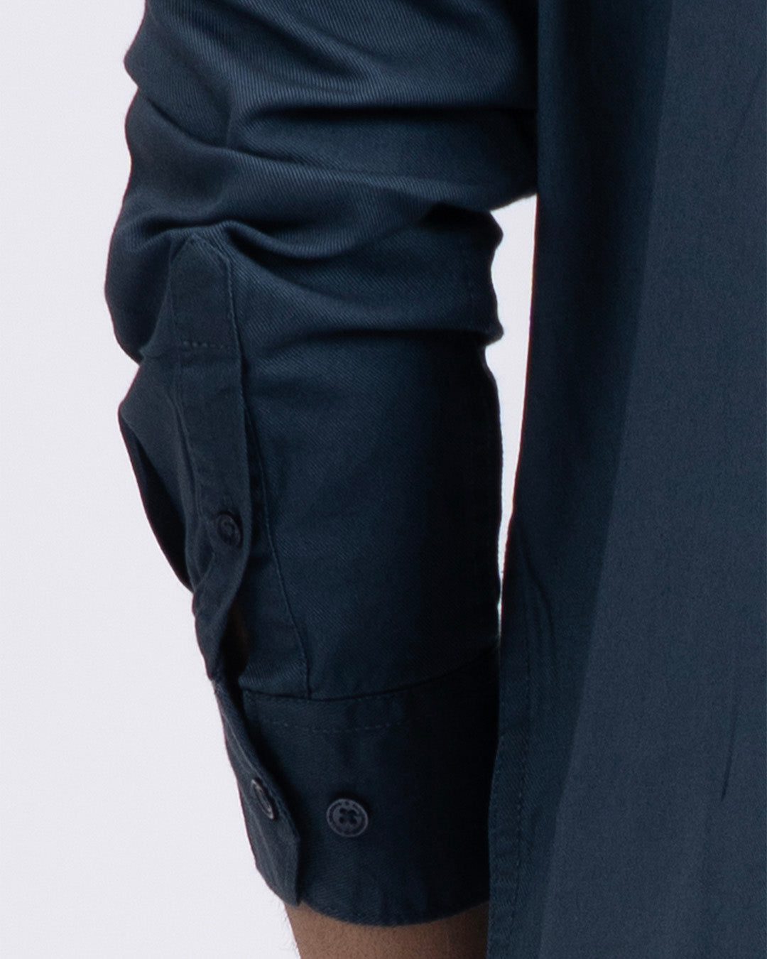 Classic Cotton Cargo Shirt In Stone Blue