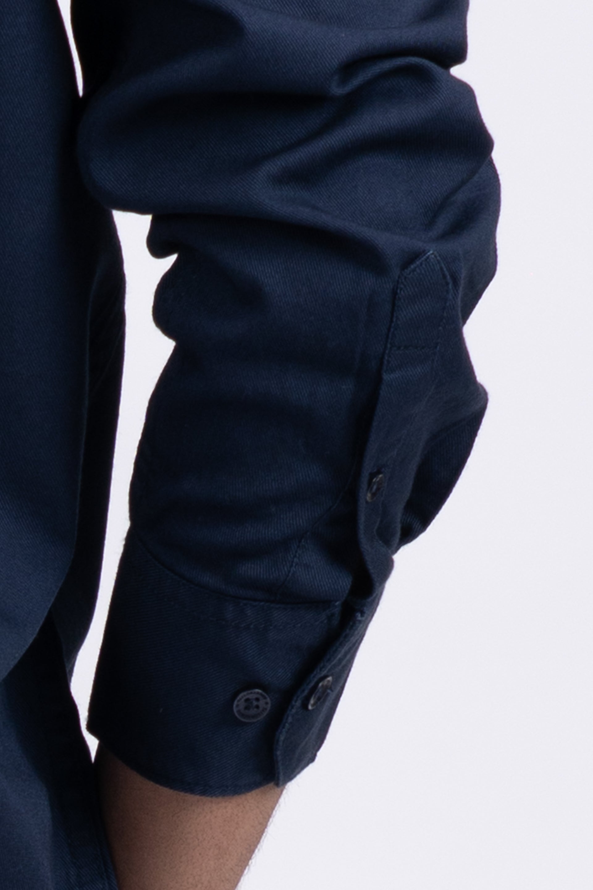 Classic Cotton Cargo Shirt In Navy