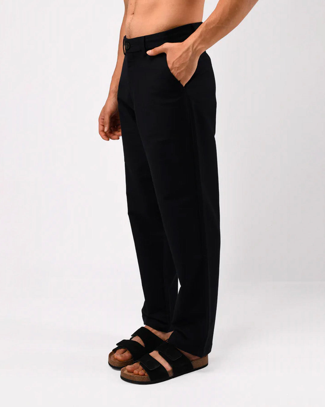 Soft Modal Relaxed Trouser In Blue