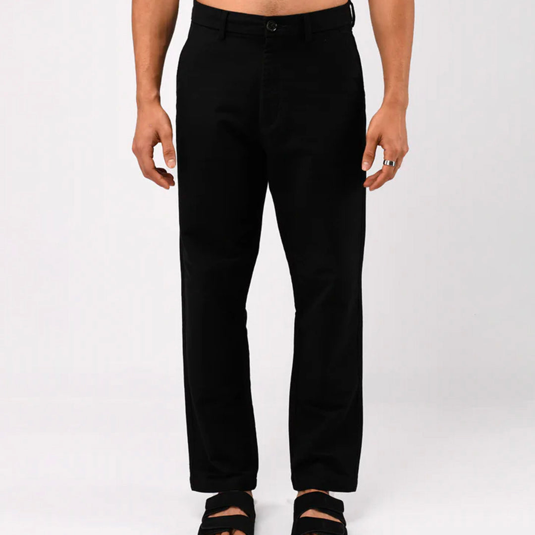 Soft Modal Relaxed Trouser In Black