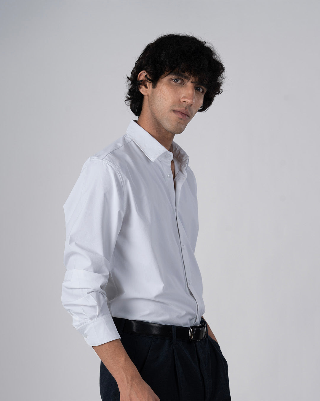 Featherlite Wrinkle Resistant Shirt In White