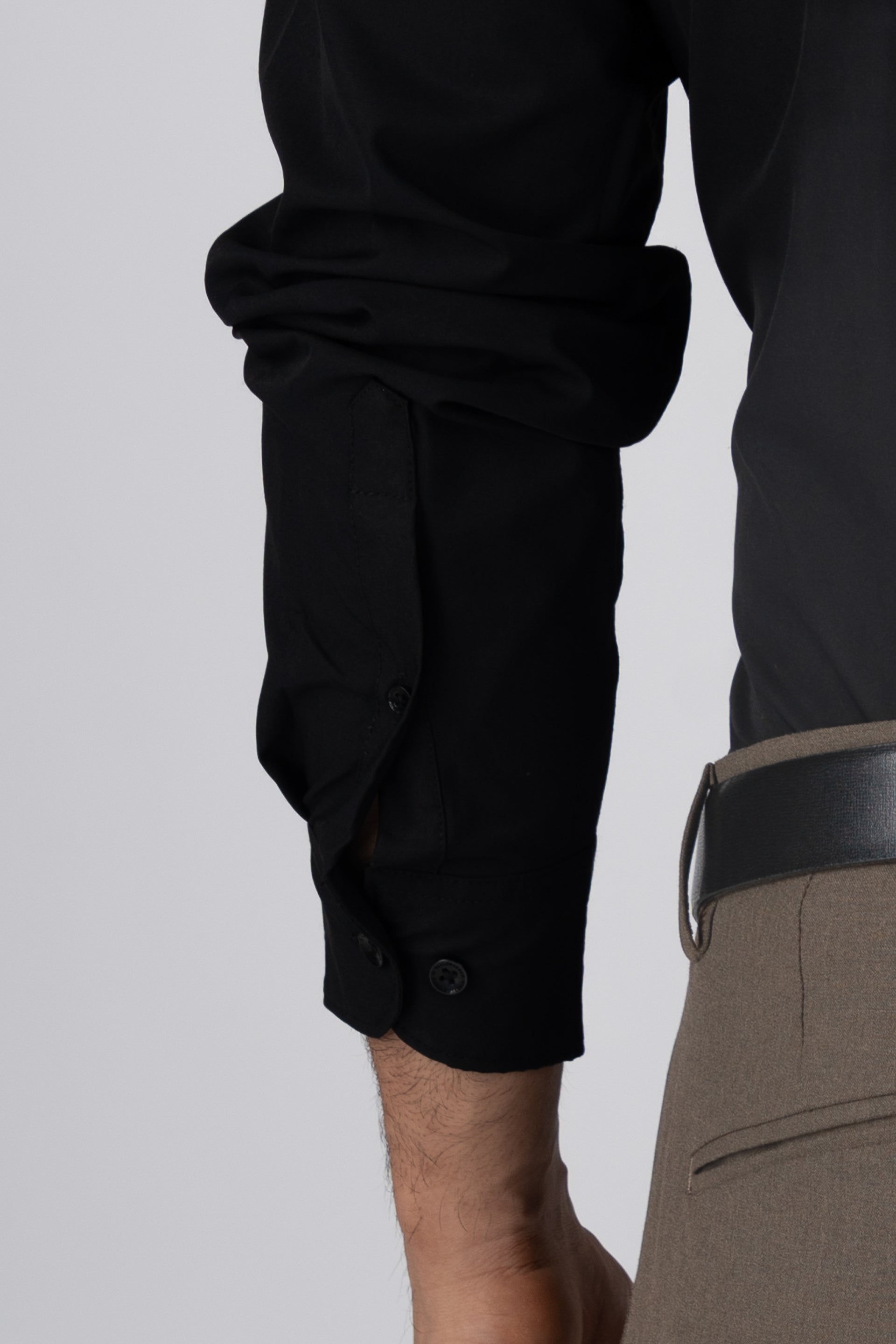 Featherlite Wrinkle Resistant Shirt In Black