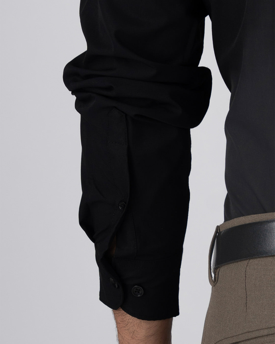 Featherlite Wrinkle Resistant Shirt In Black