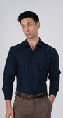 Featherlite Wrinkle Resistant Shirt In Navy