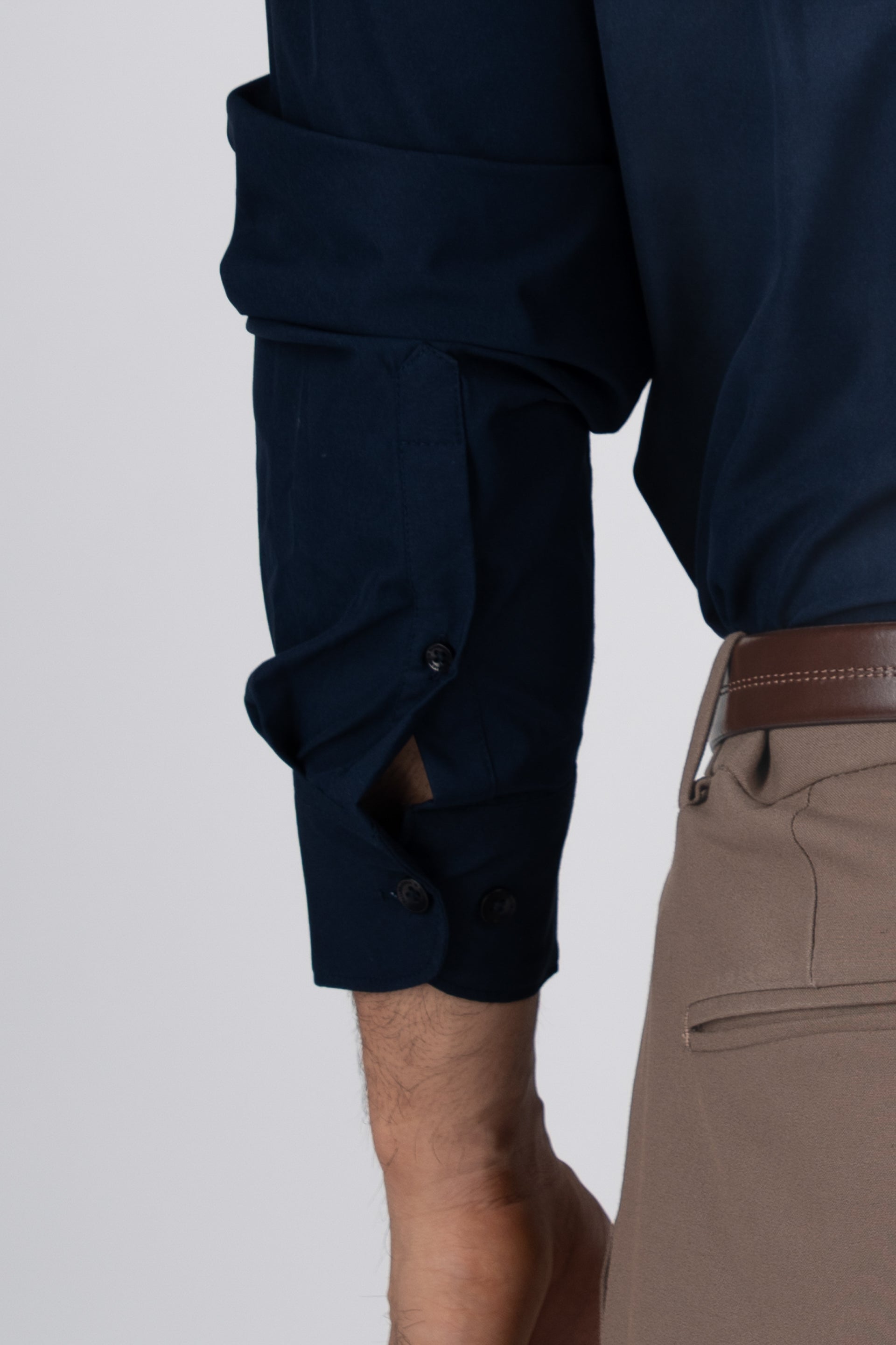 Featherlite Wrinkle Resistant Shirt In Navy