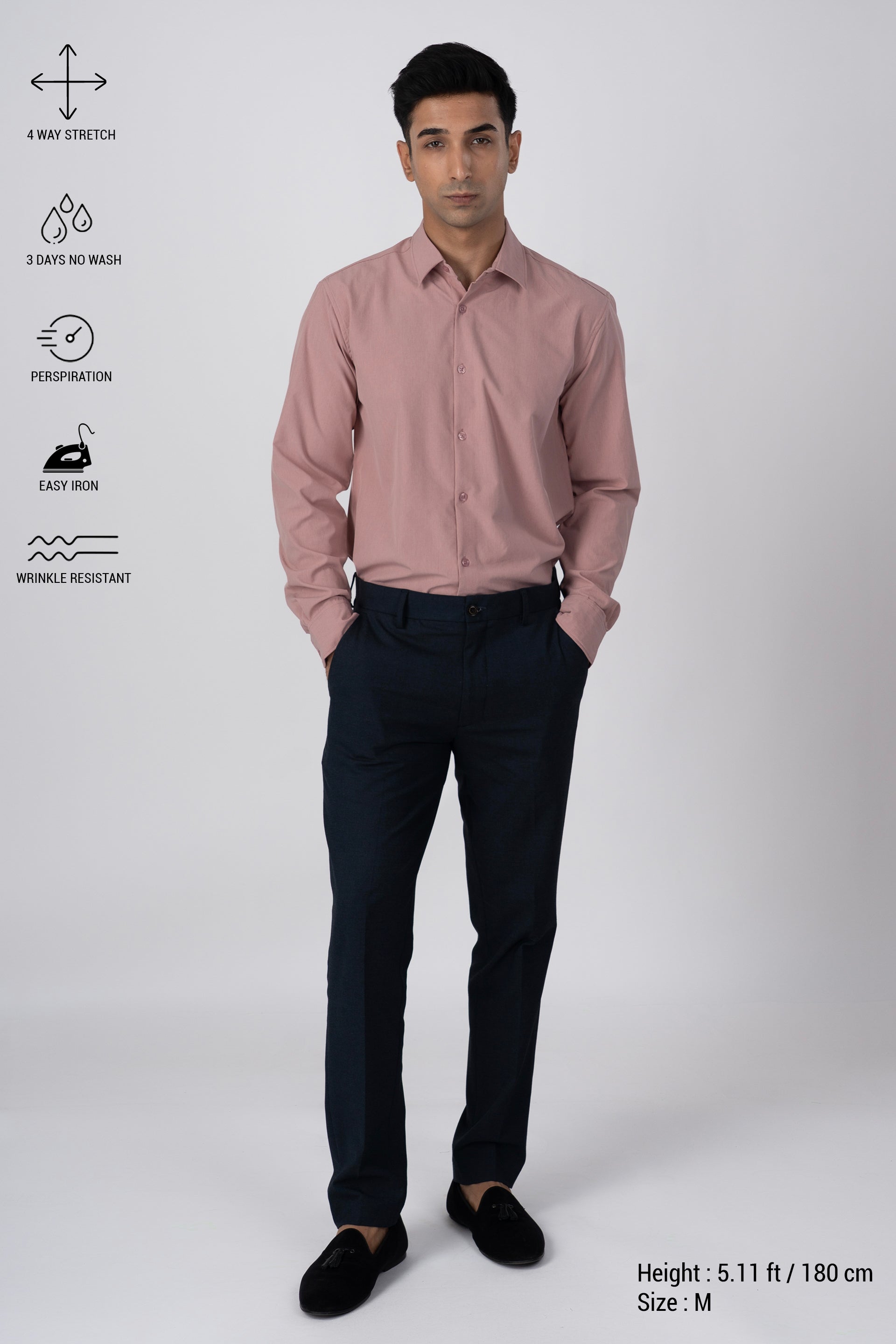 Featherlite Wrinkle Resistant Shirt In Peach