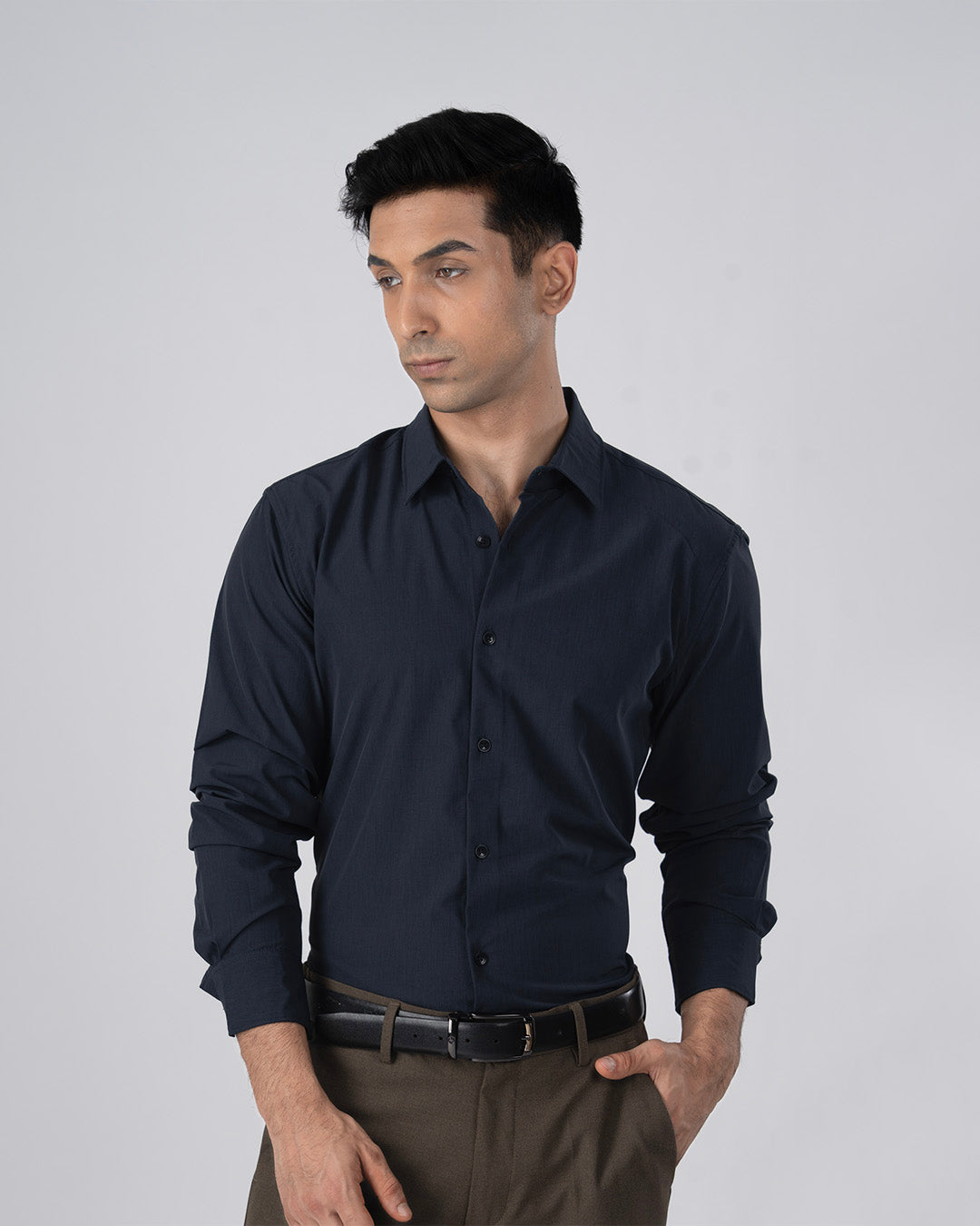 Featherlite Wrinkle Resistant Shirt In Grey