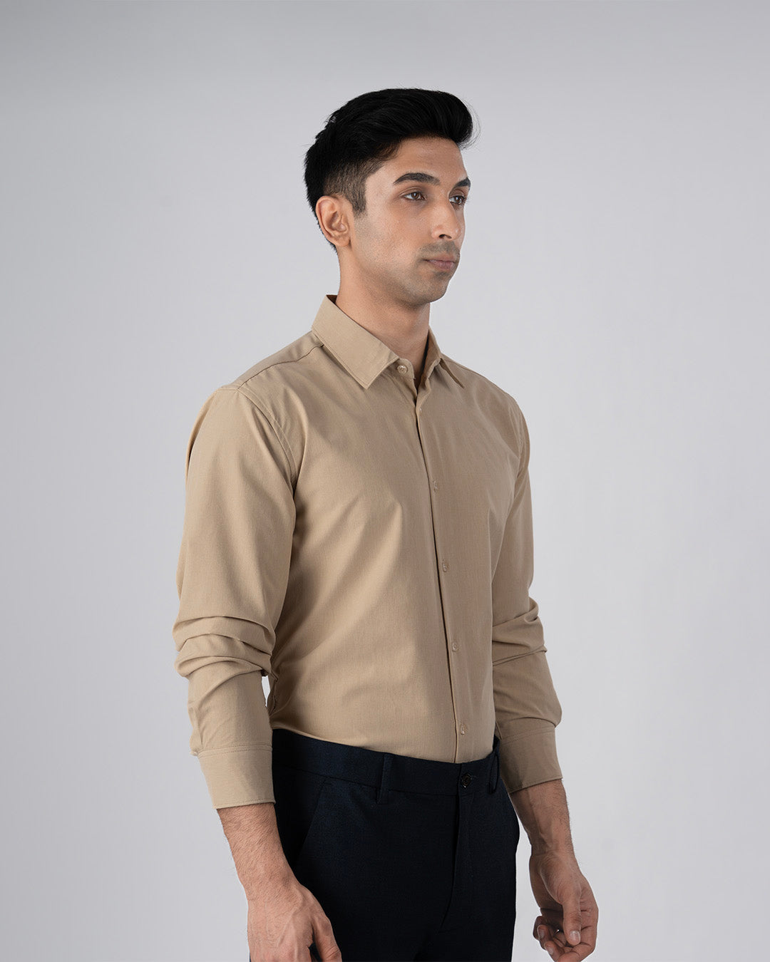 Featherlite Wrinkle Resistant Shirt In Cream