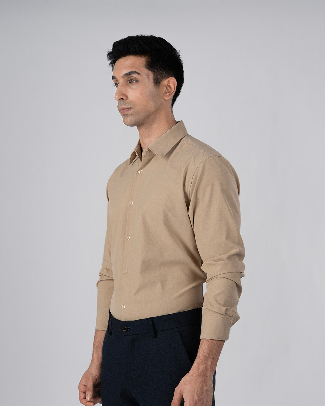 Featherlite Wrinkle Resistant Shirt In Cream