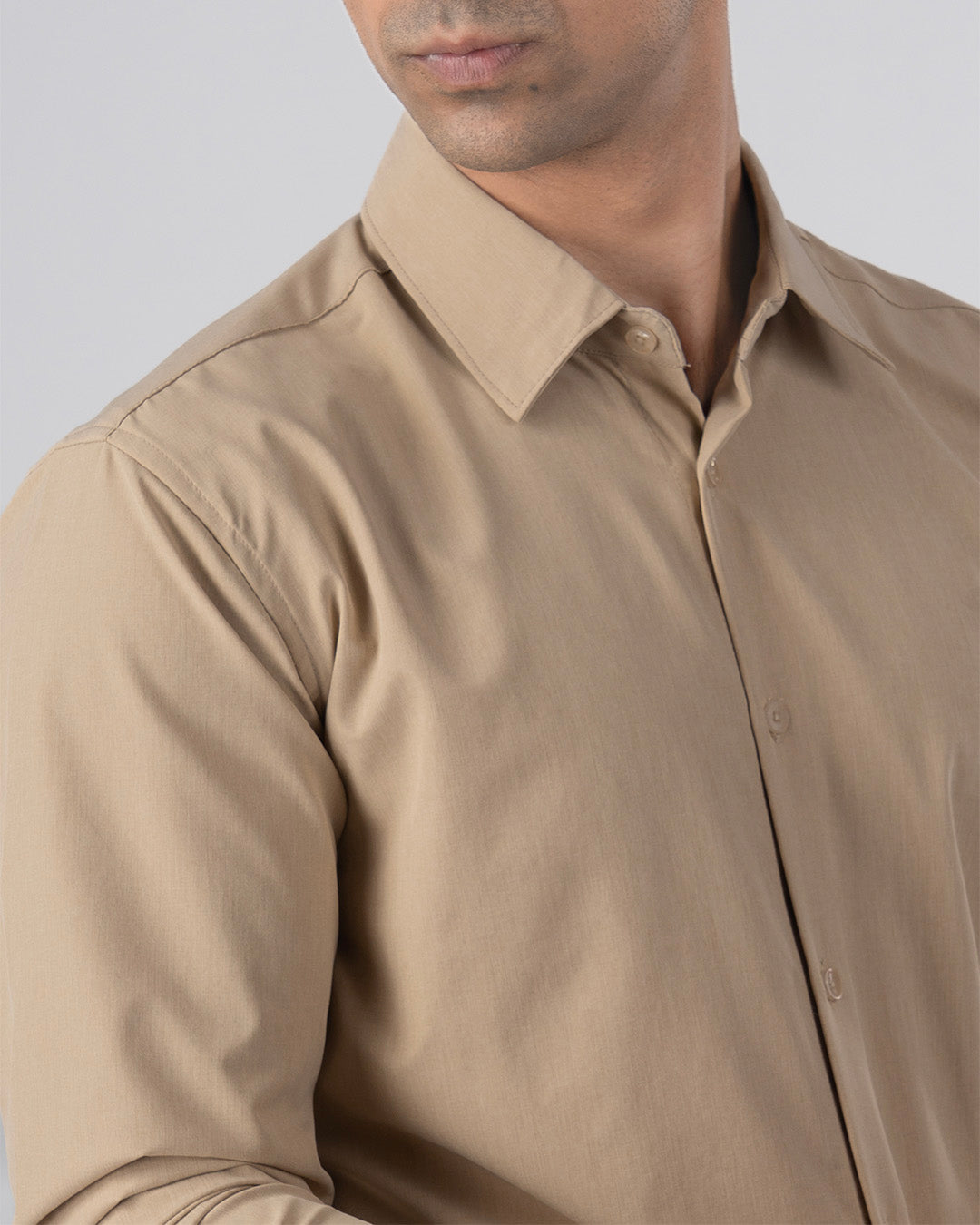 Featherlite Wrinkle Resistant Shirt In Cream