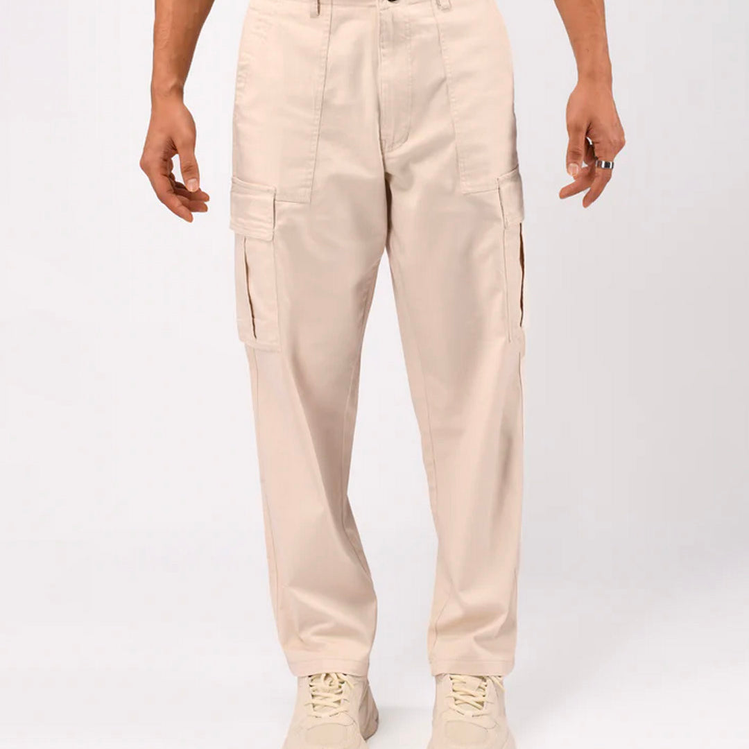 Carpenter Relaxed Cargos In Cream