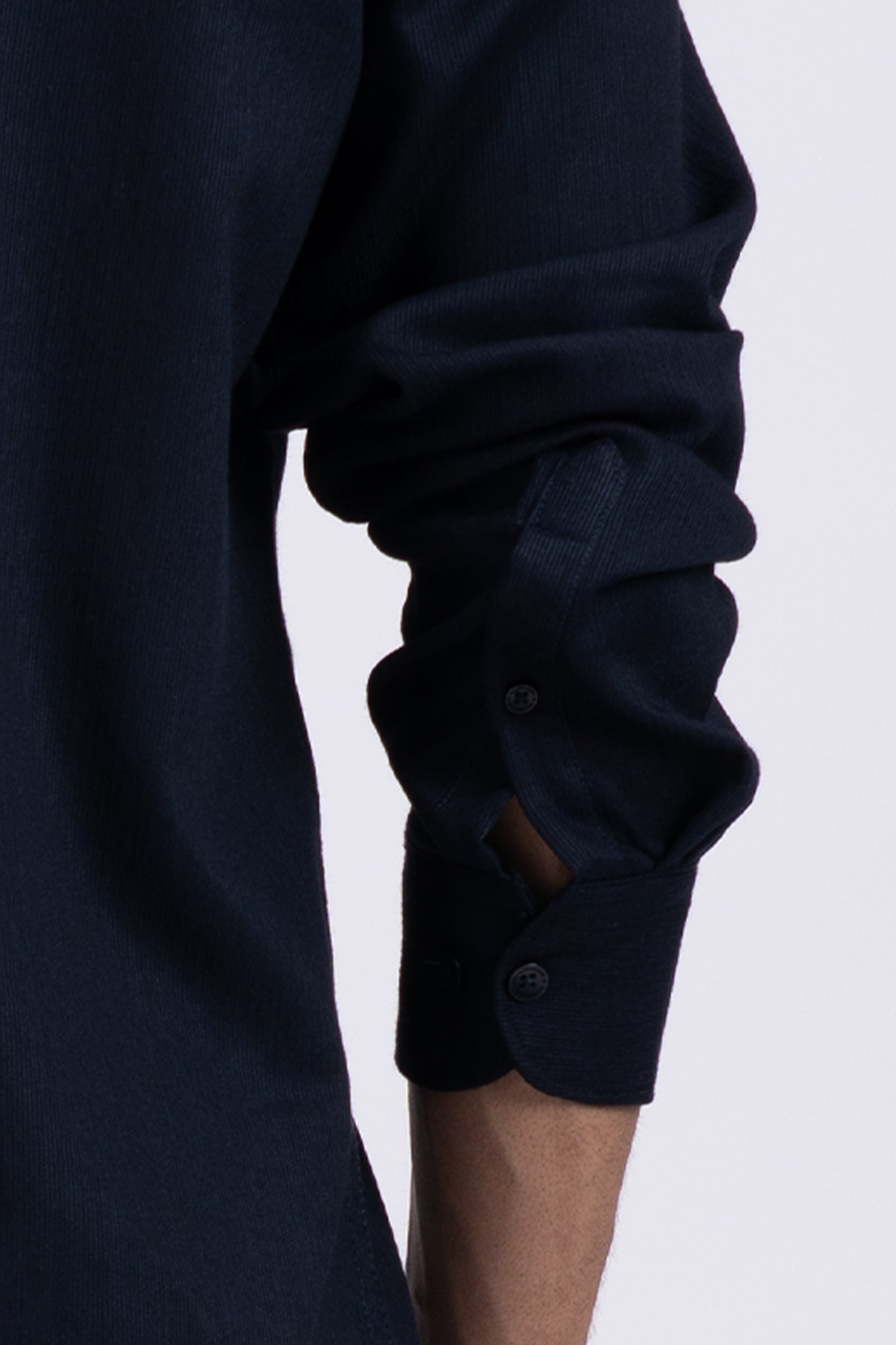 Easy Iron Cord Cargo Shirt In Navy
