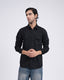 Easy Iron Cord Cargo Shirt In Black