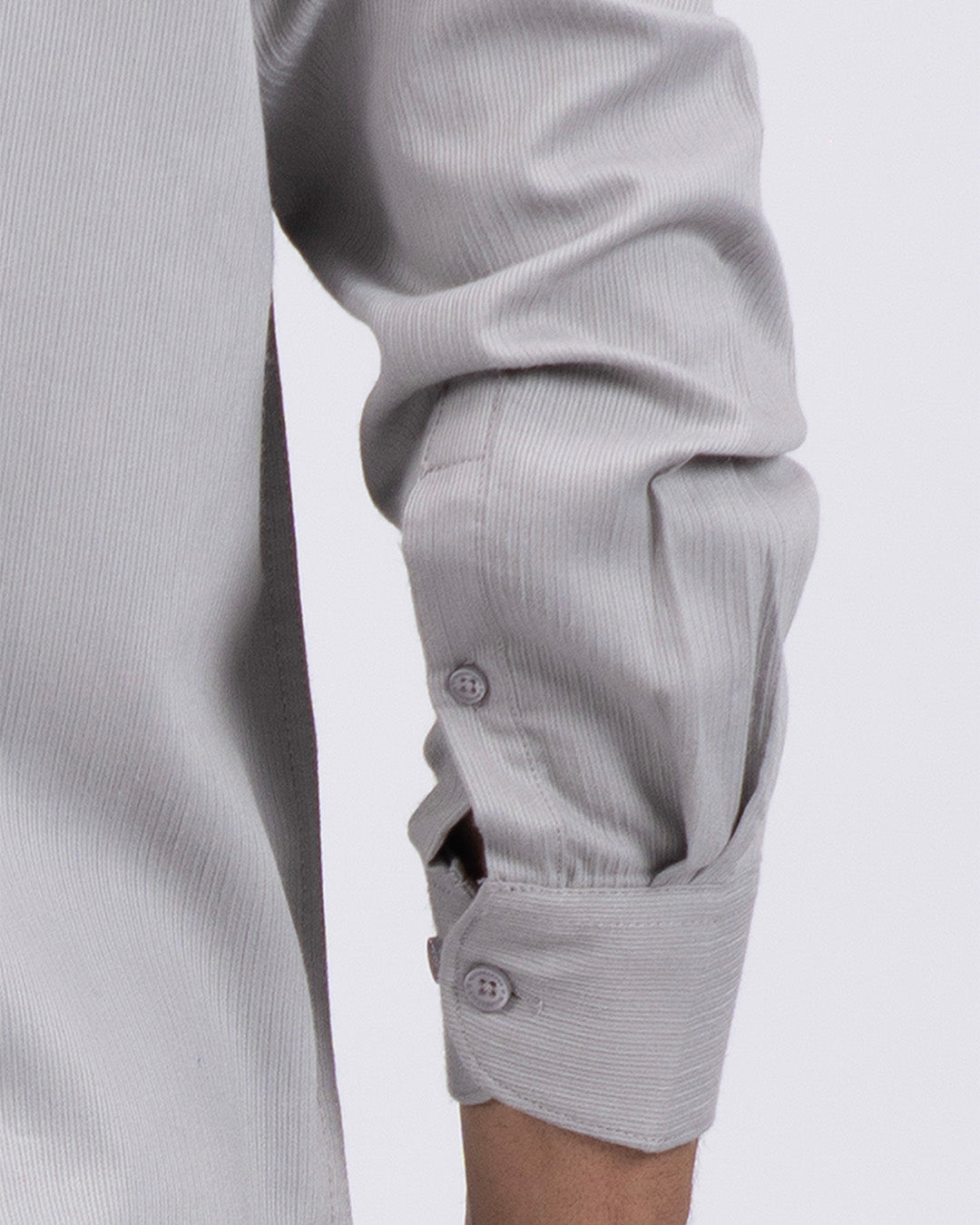 Easy Iron Cord Cargo Shirt In Grey