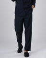 Easy Iron Flexiwaist Relaxed Trouser In Blue