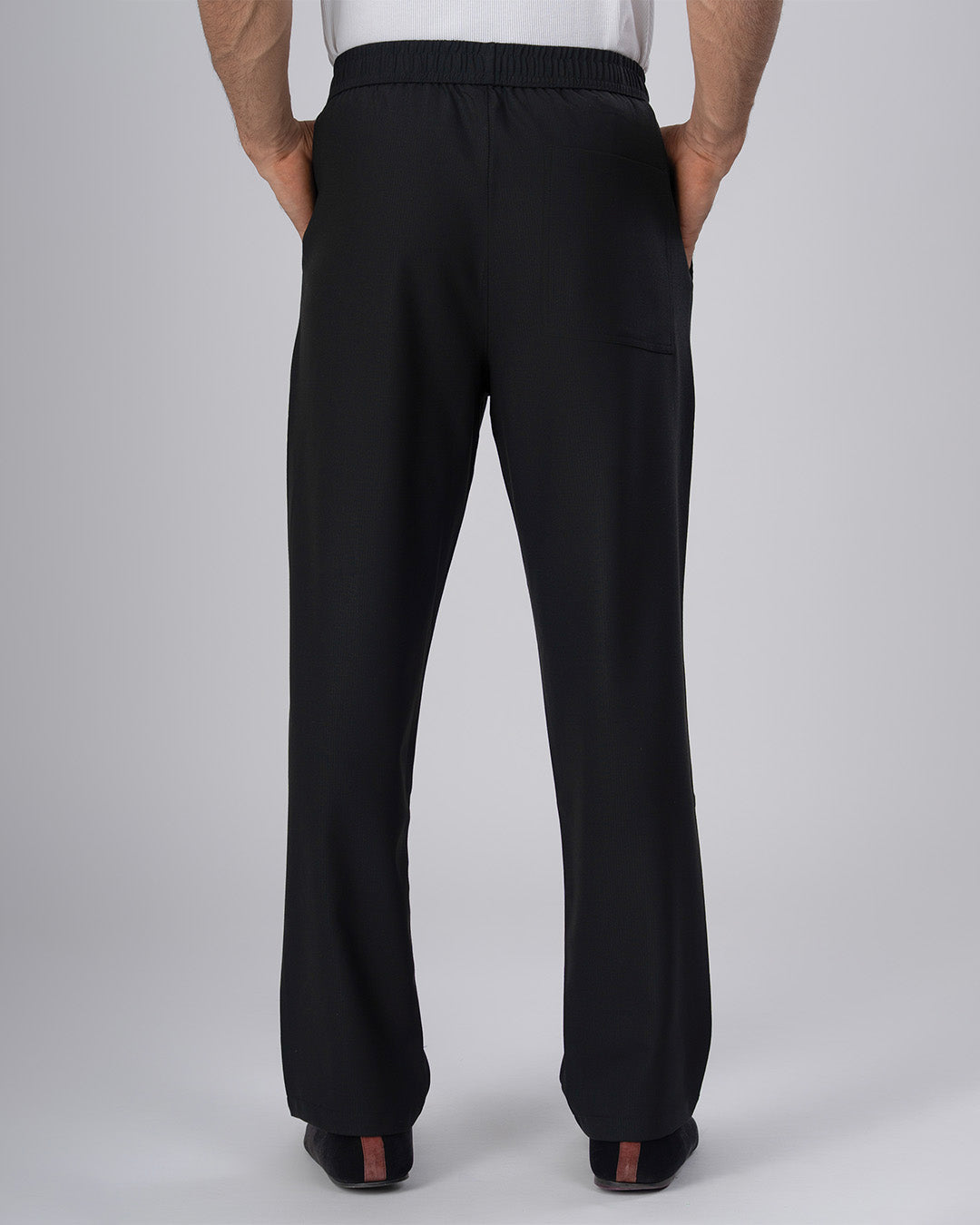 Easy Iron Flexiwaist Relaxed Trouser In Black