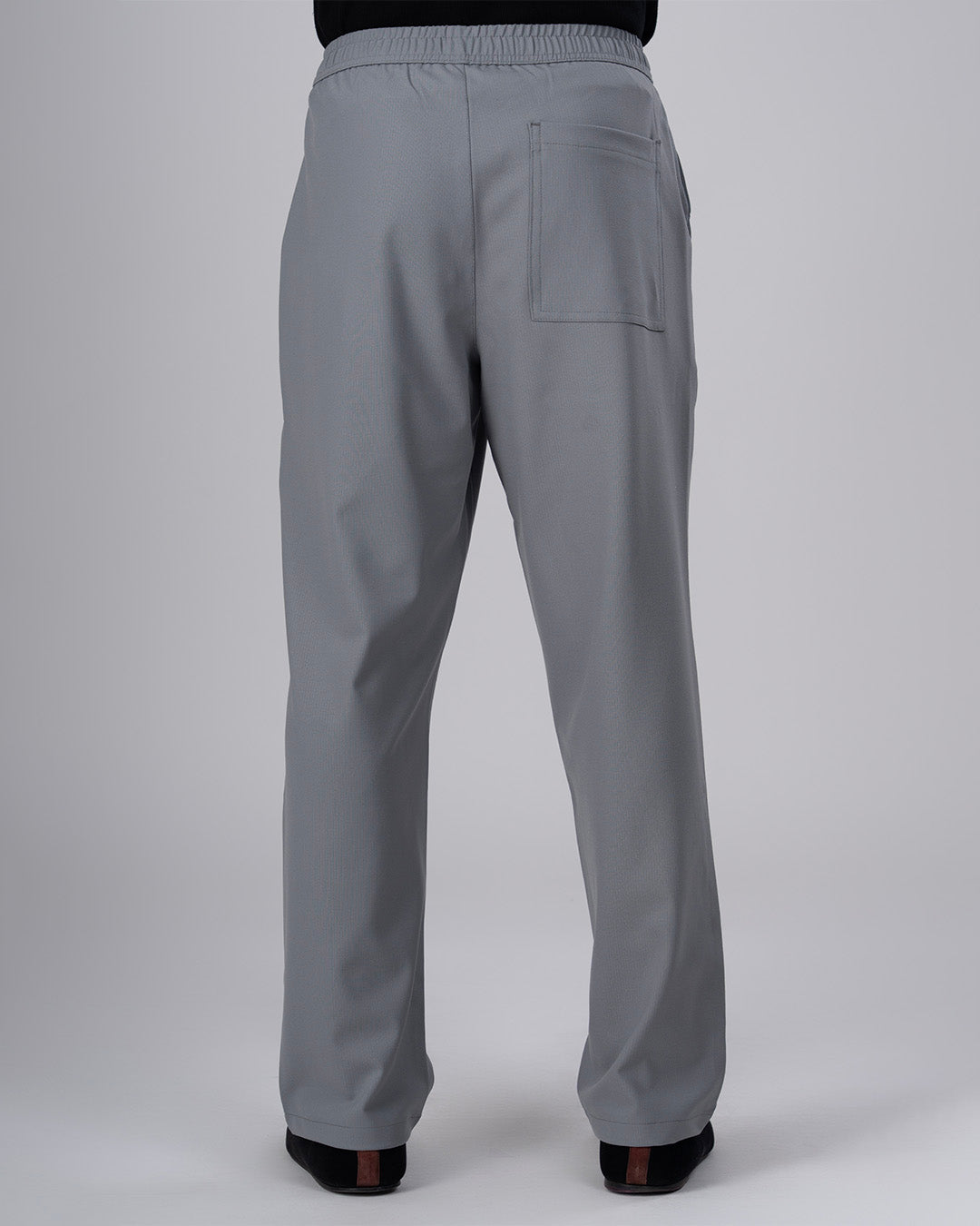 Easy Iron Flexiwaist Relaxed Trouser In Grey