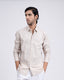 Premium Linen Griege Shirt In Cream