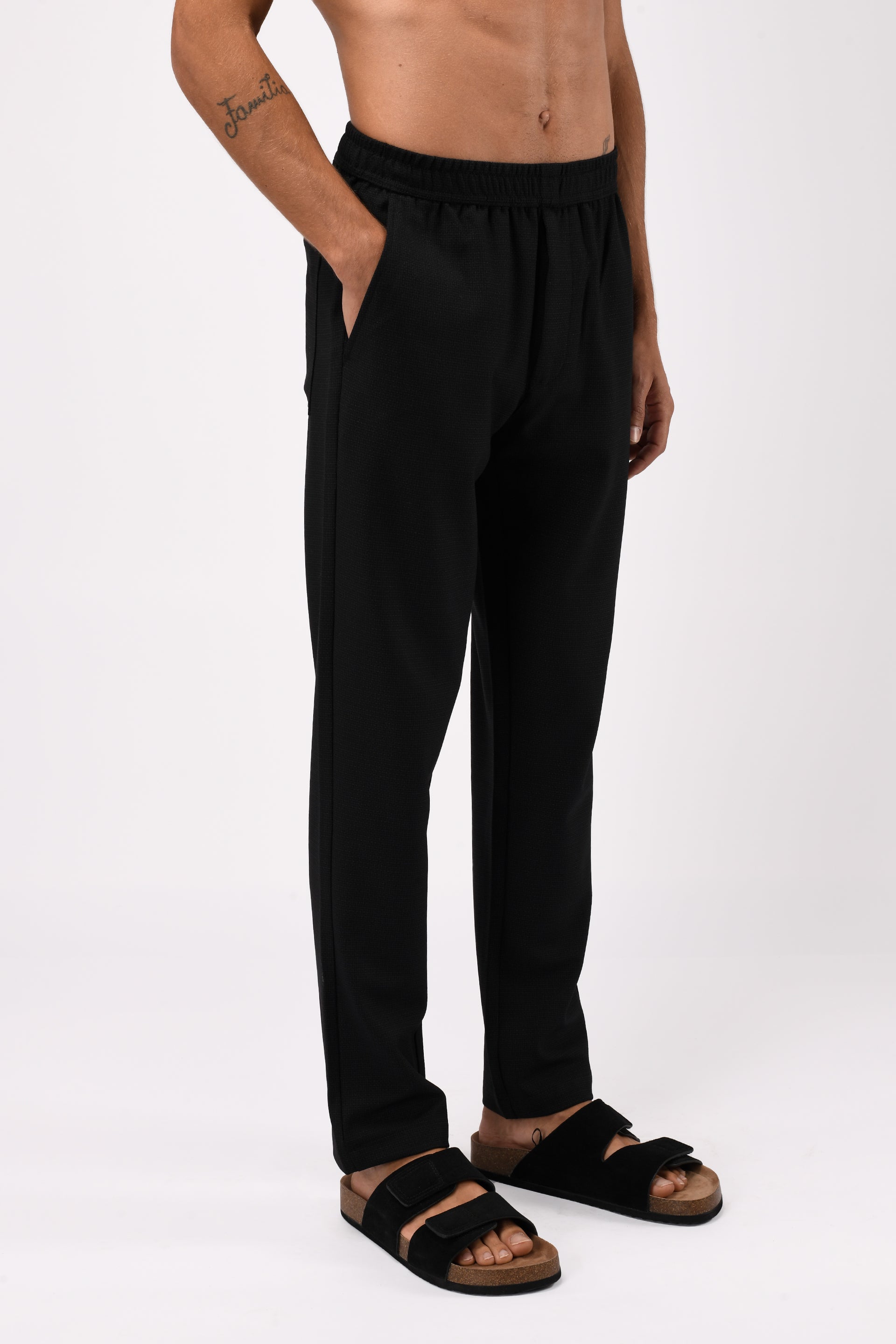 MILAN TEXTURED TAILORED TROUSERS