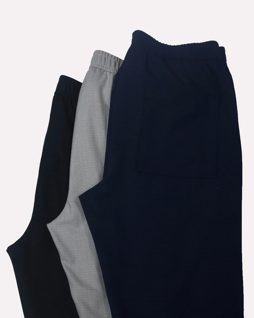 Easy Iron Textured Flexiwaist Tailored Trouser In Black