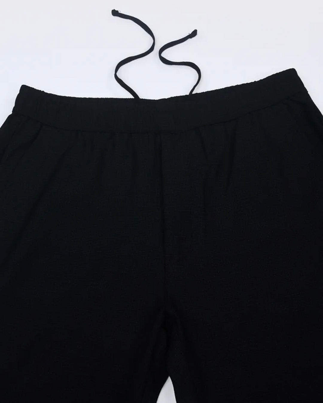 Easy Iron Textured Flexiwaist Tailored Trouser In Black