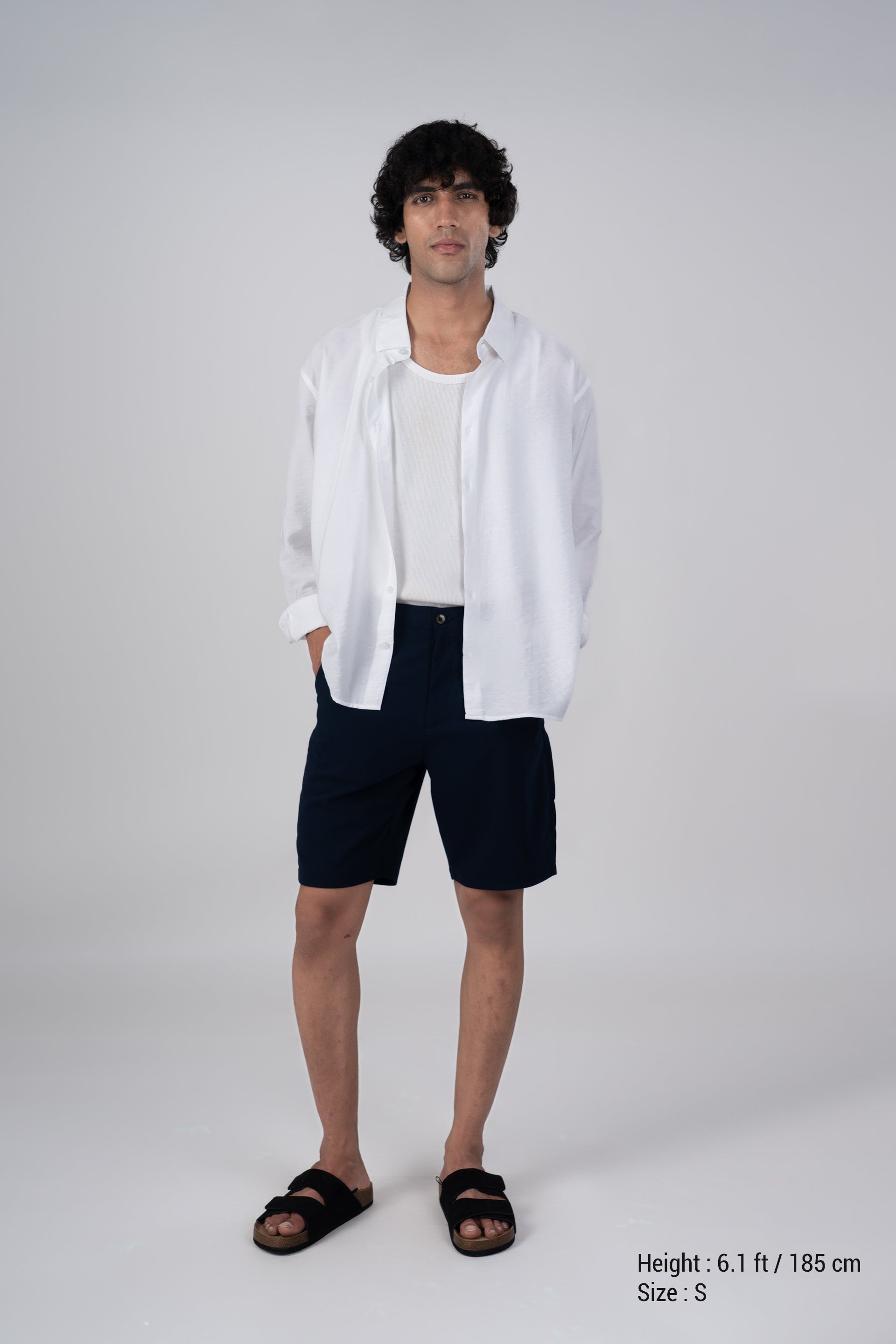 Soft Nylon Relaxed Shirt In White