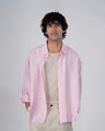 Soft Nylon Relaxed Over-Shirt In Pink