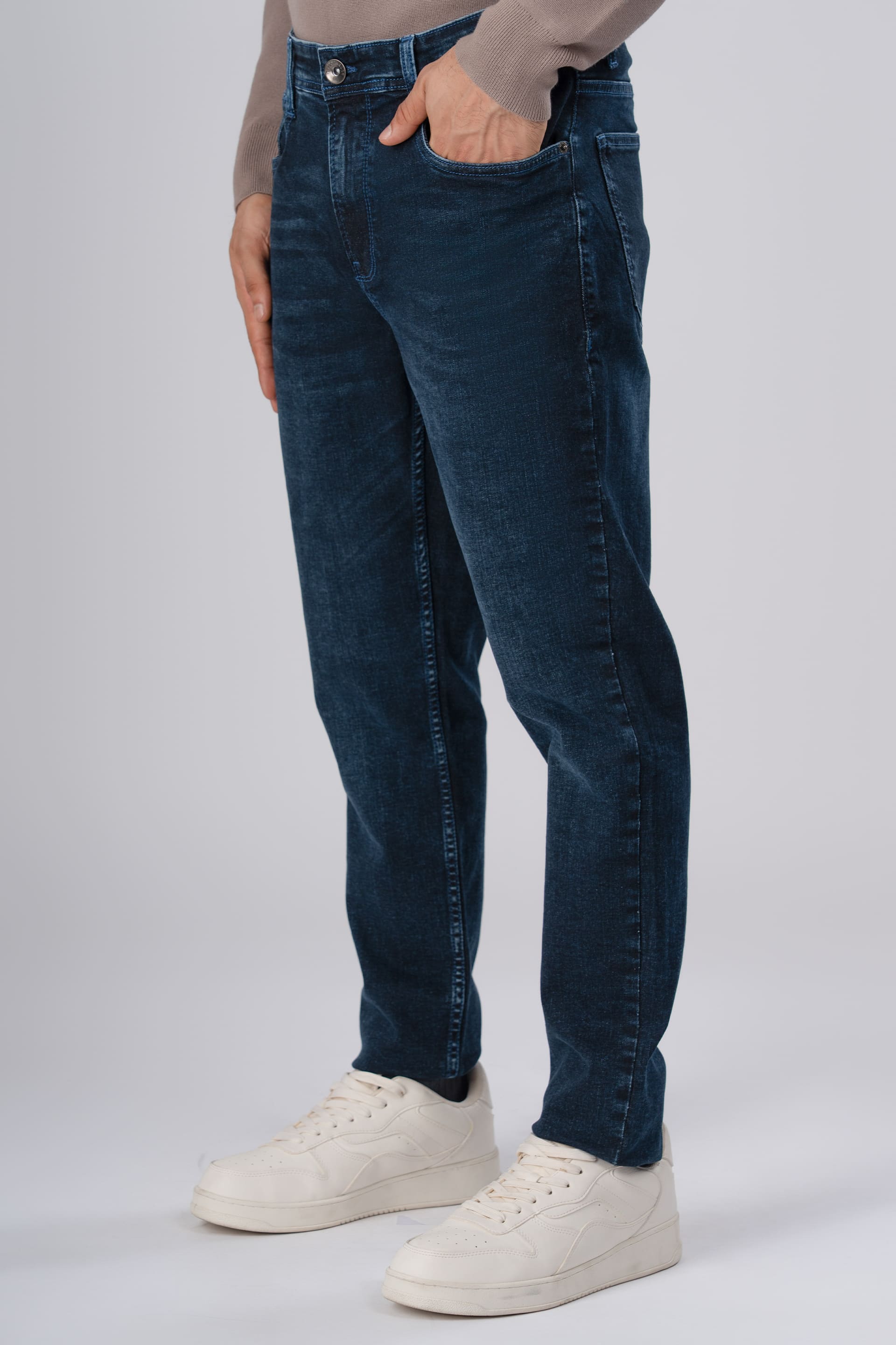 Classic Edge Tailored Denim In Bright Blue