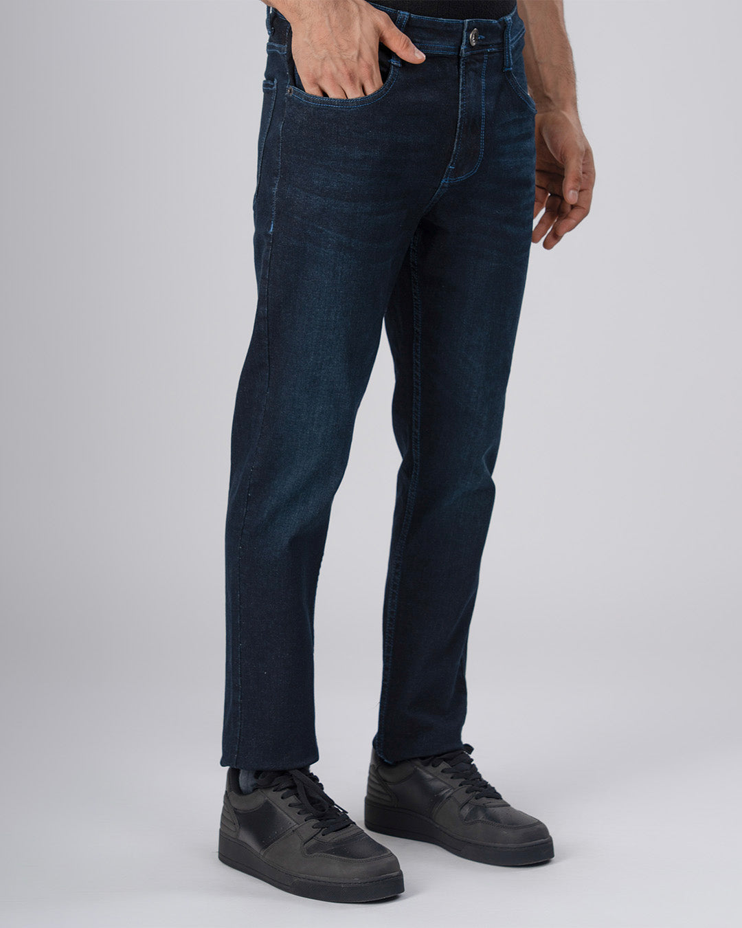 Classic Edge Tailored Denim In Dark Blue