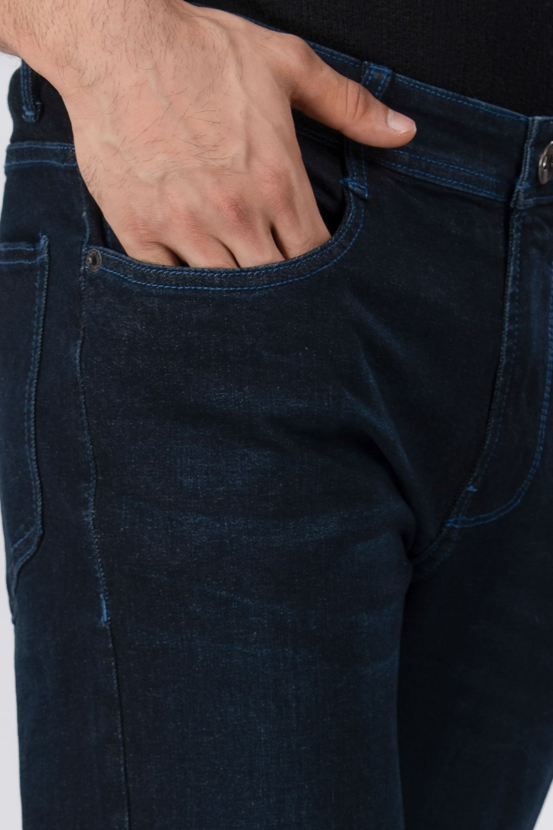 Classic Edge Tailored Denim In Dark Blue