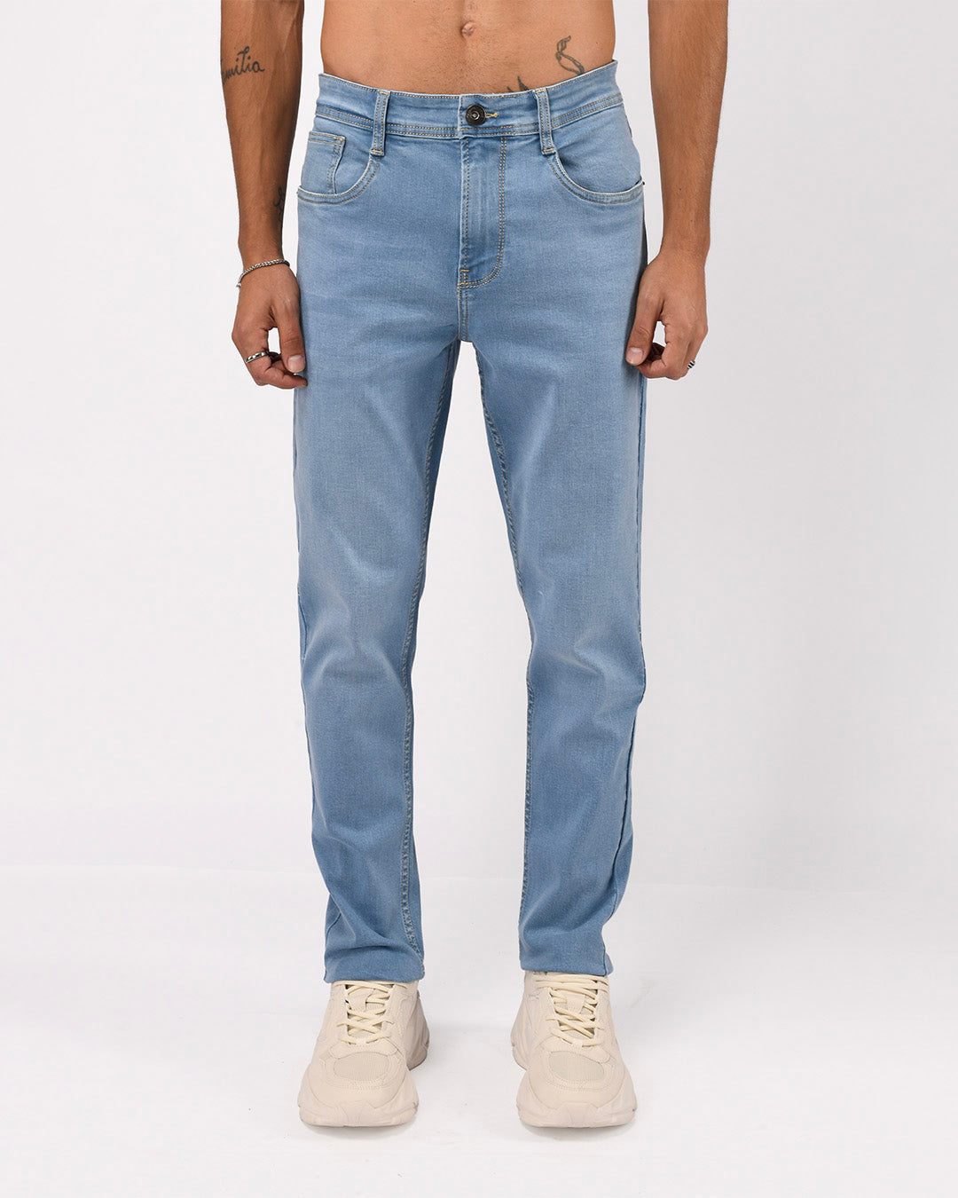 Classic Edge Tailored Denim In Light Blue