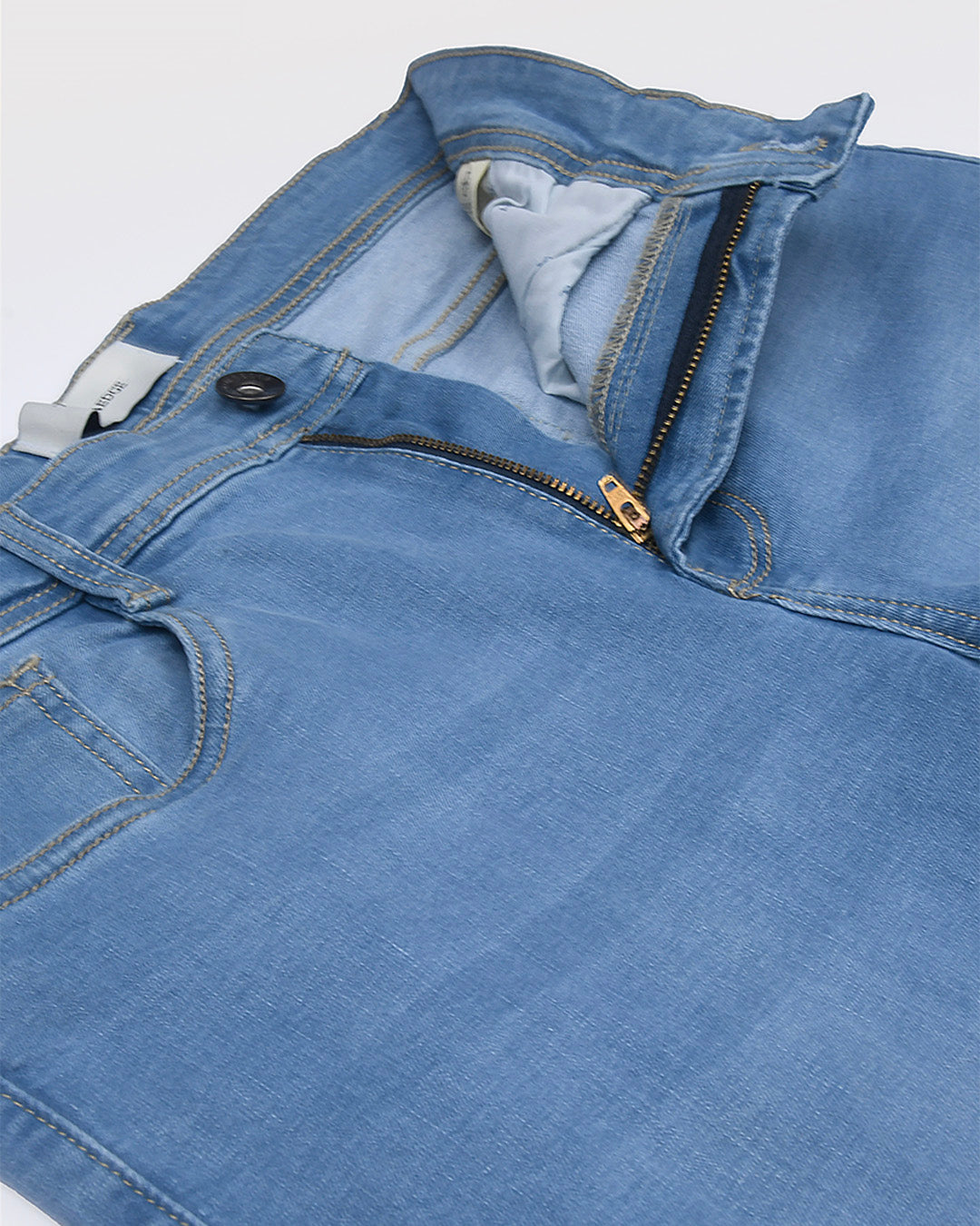 Classic Edge Tailored Denim In Light Blue