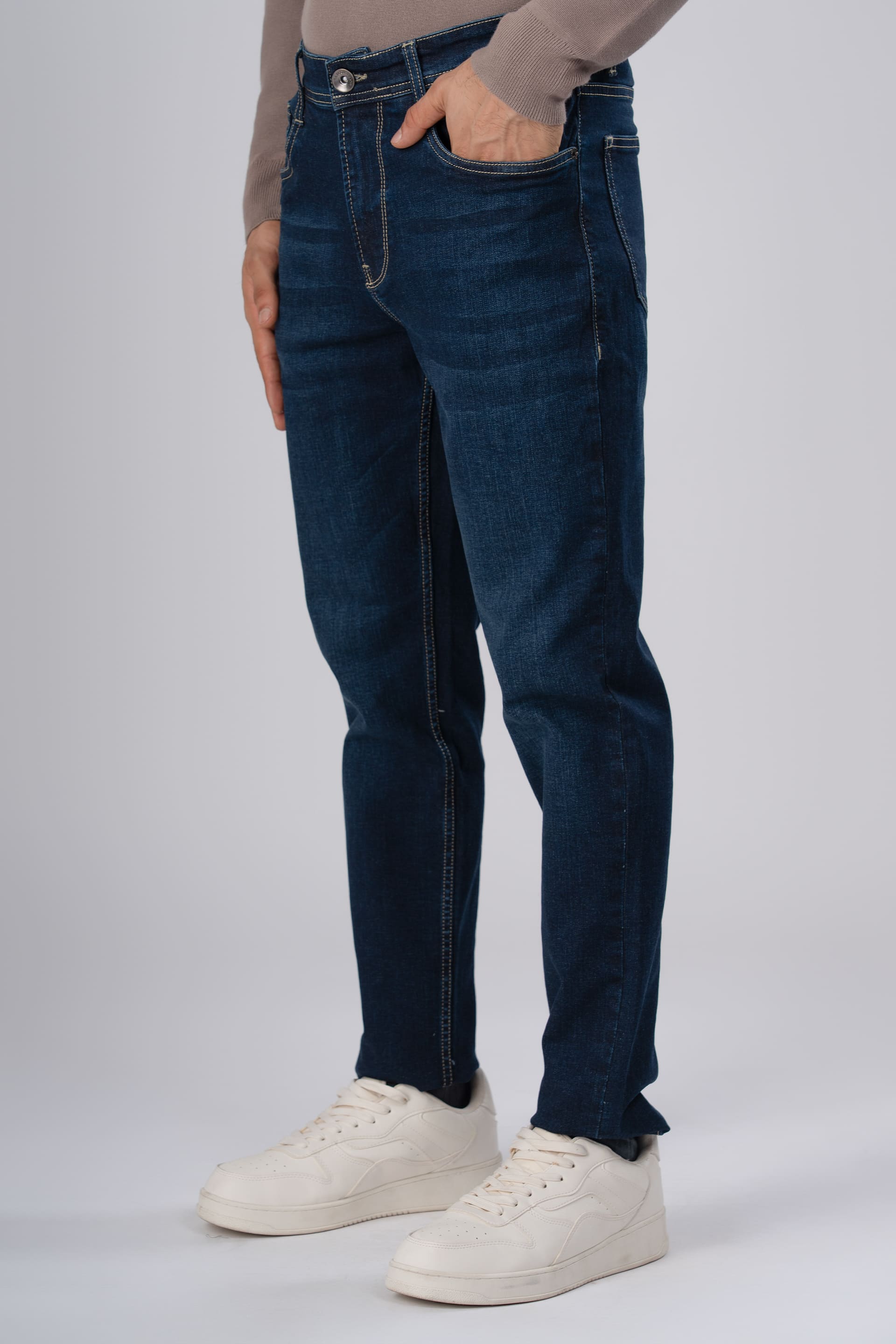 Classic Edge Tailored Denim In Deep Blue