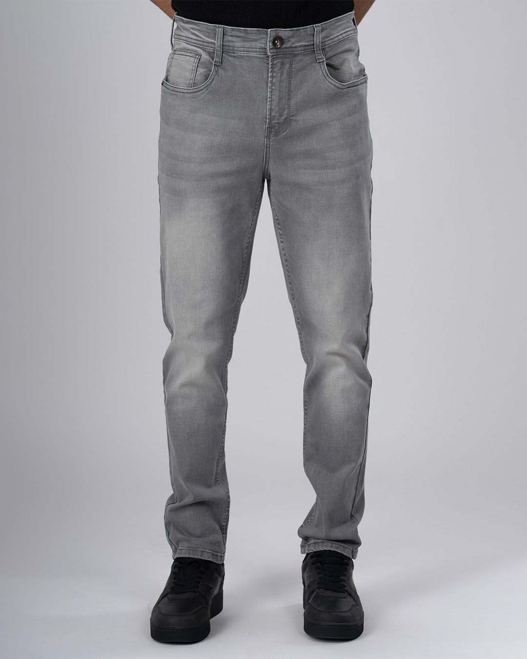 Classic Edge Tailored Denim In Light Grey