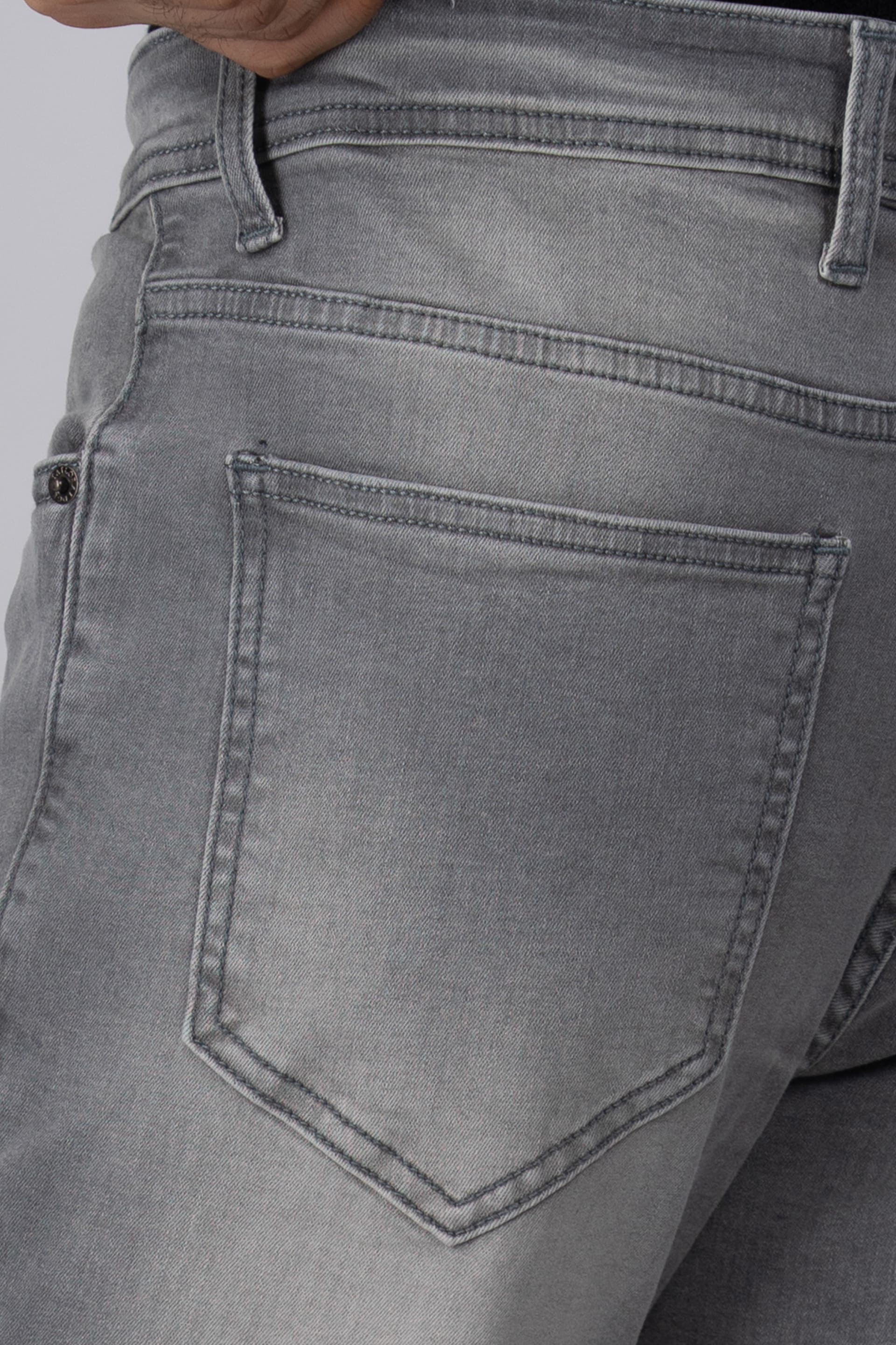 Classic Edge Tailored Denim In Light Grey