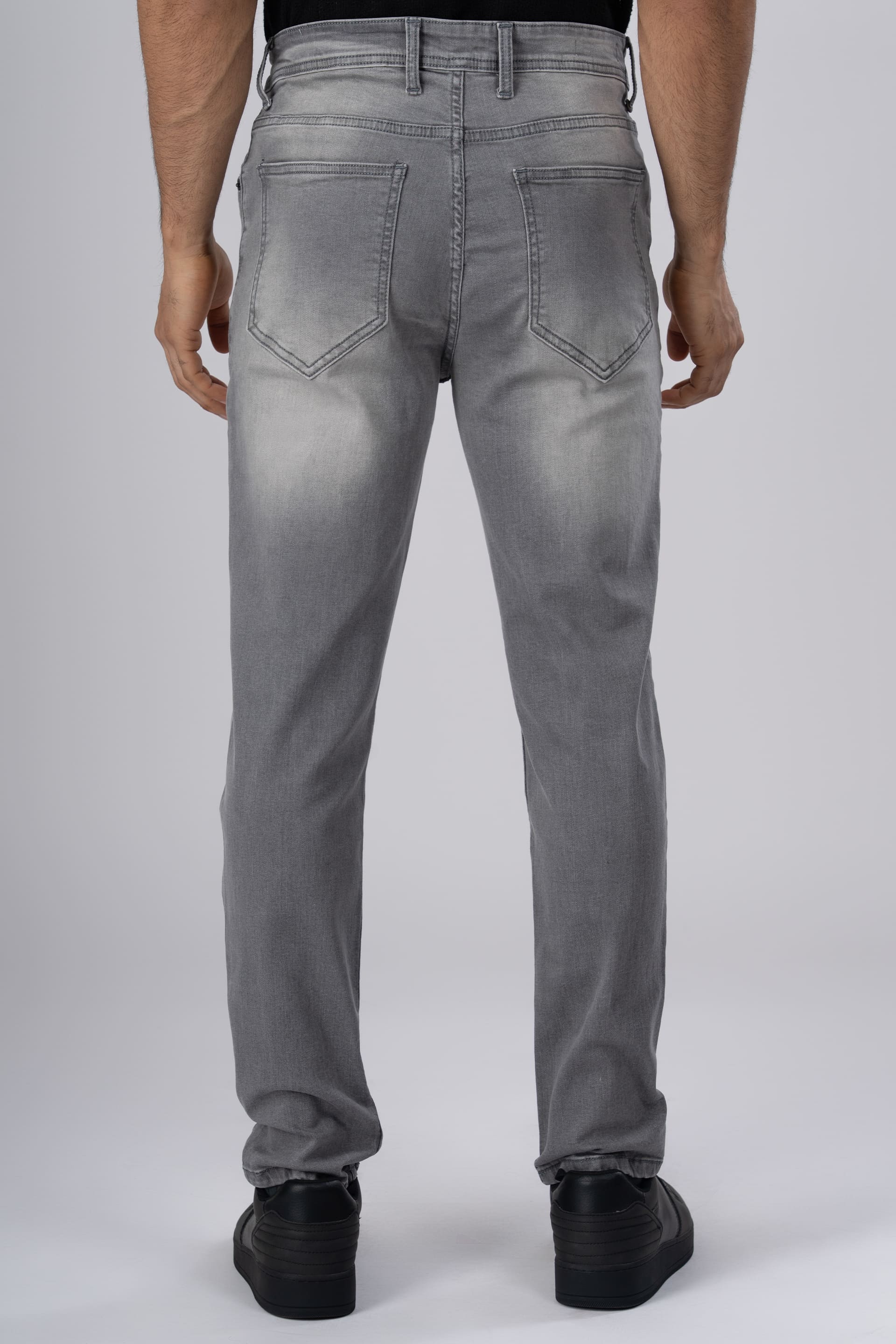 Classic Edge Tailored Denim In Light Grey