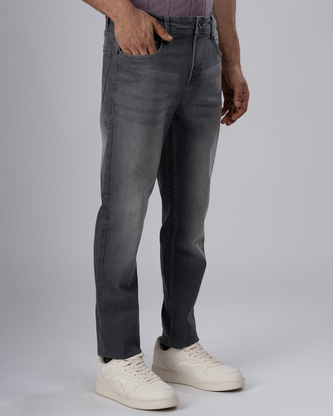 Classic Edge Tailored Denim In Grey