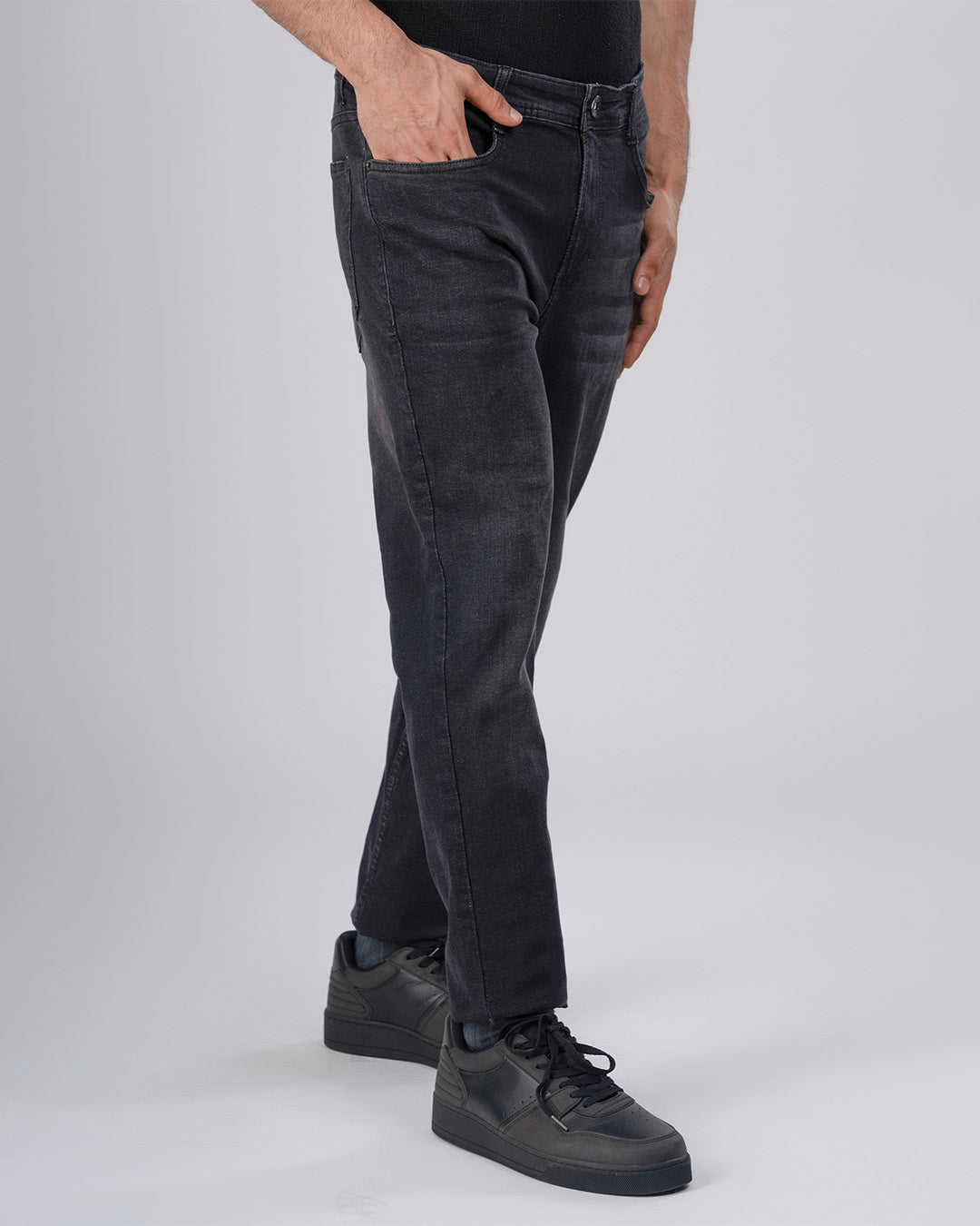 Classic Edge Tailored Denim In Deep grey