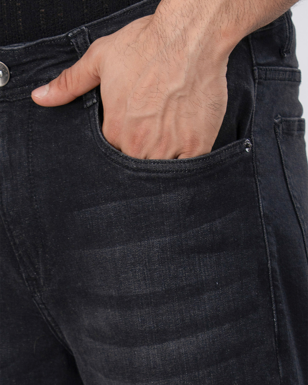 Classic Edge Tailored Denim In Deep grey