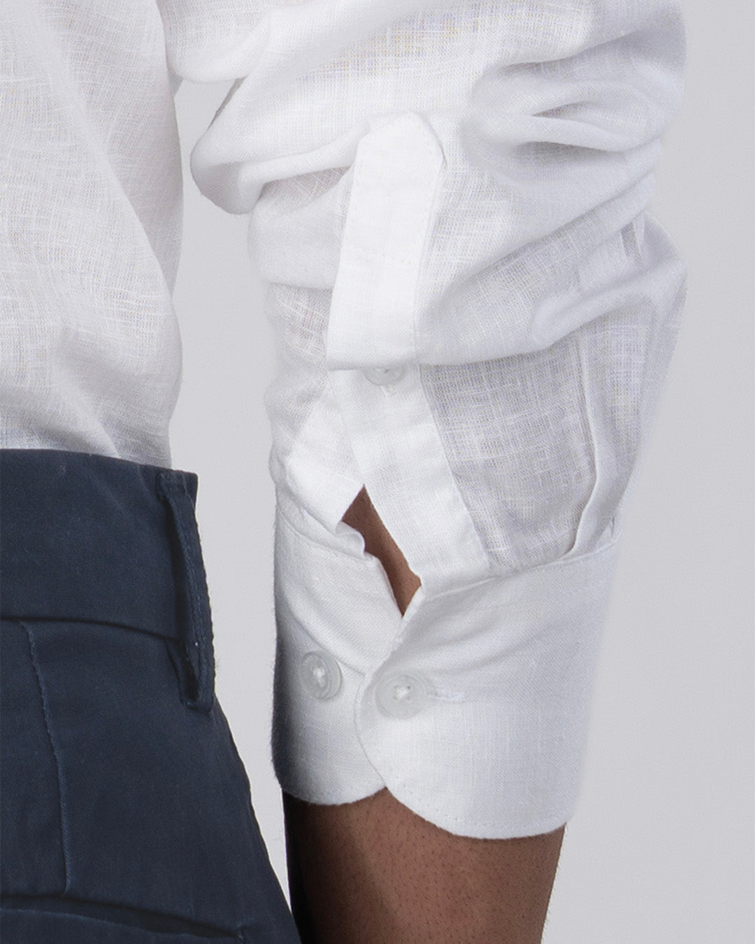 Premium Lyocell Linen Shirt In White