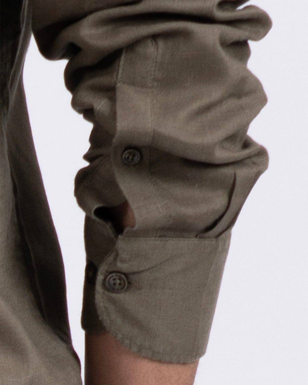 Premium Lyocell Linen Shirt In Olive