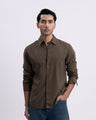 Lyocell Linen Tailored Shirt In Olive
