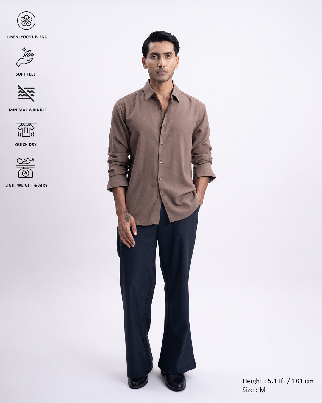 Lyocell Linen Tailored Shirt In Fur