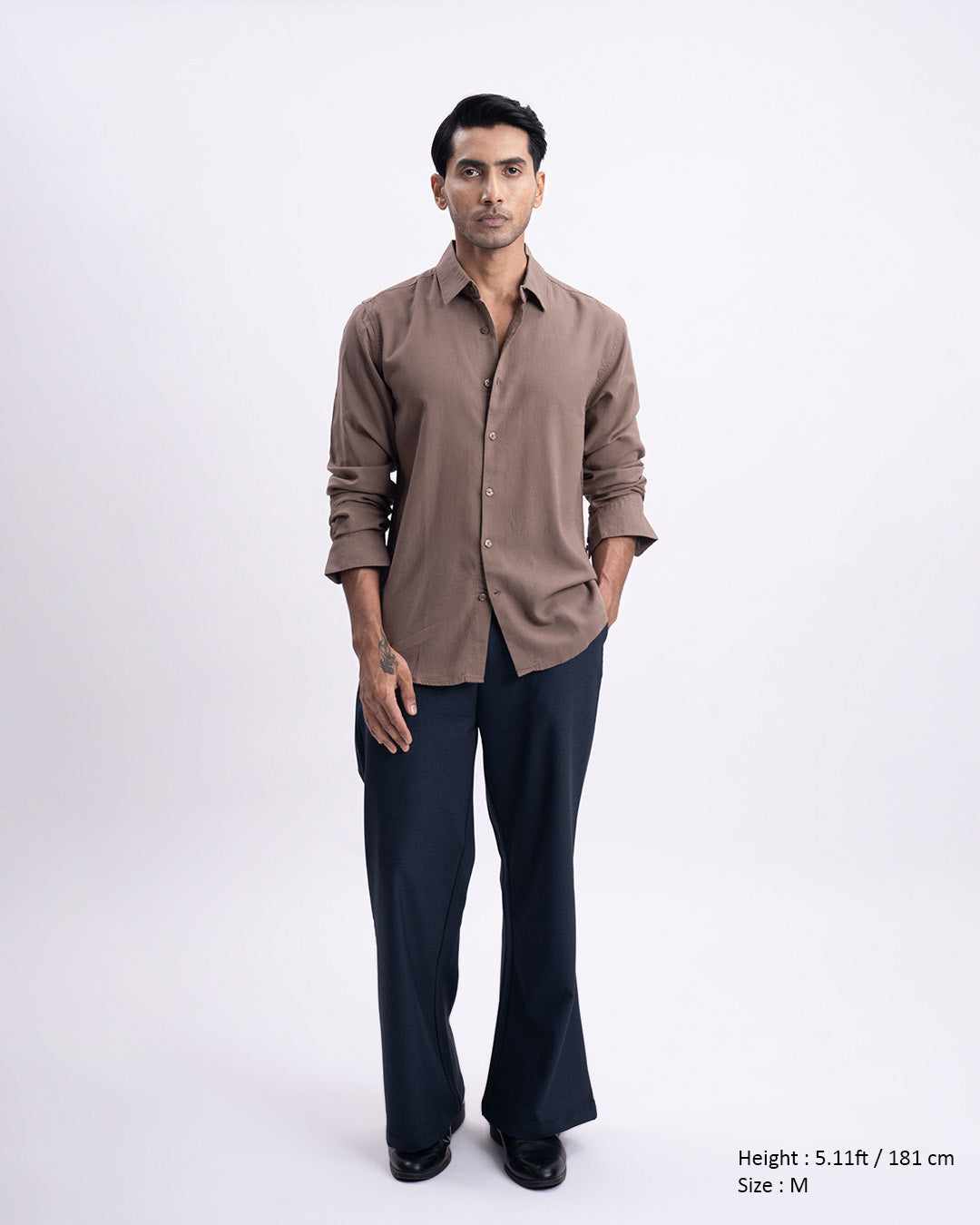 Lyocell Linen Tailored Shirt In Fur