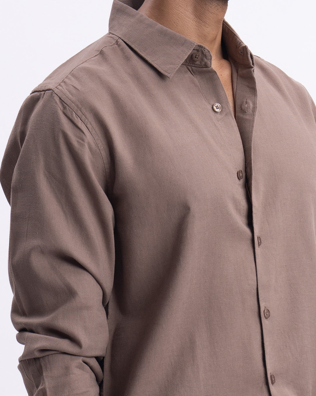 Lyocell Linen Tailored Shirt In Fur