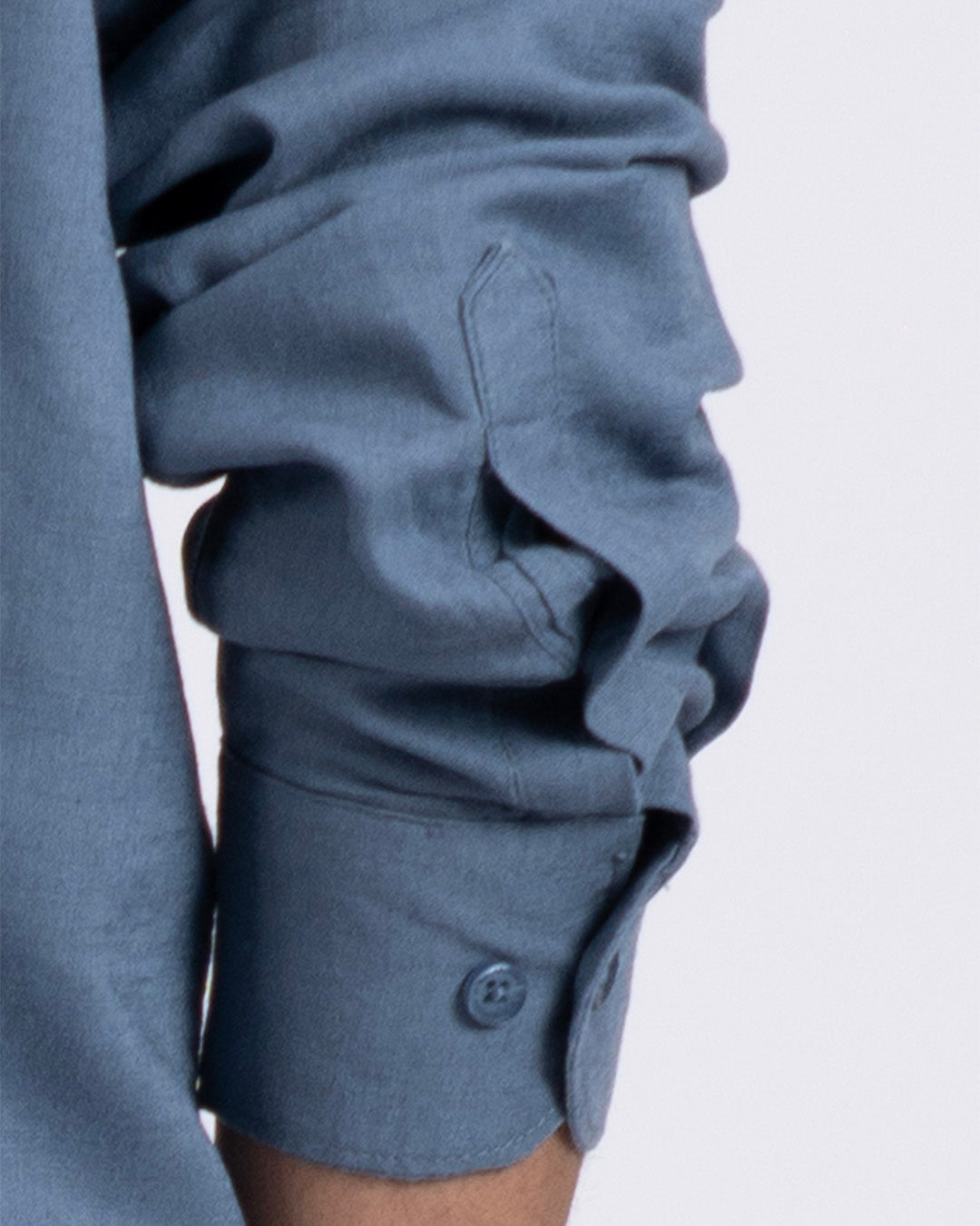 Premium Lyocell Linen Shirt In Ocean Blue